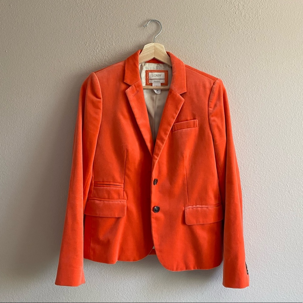 J. Crew coral-orange Blazer